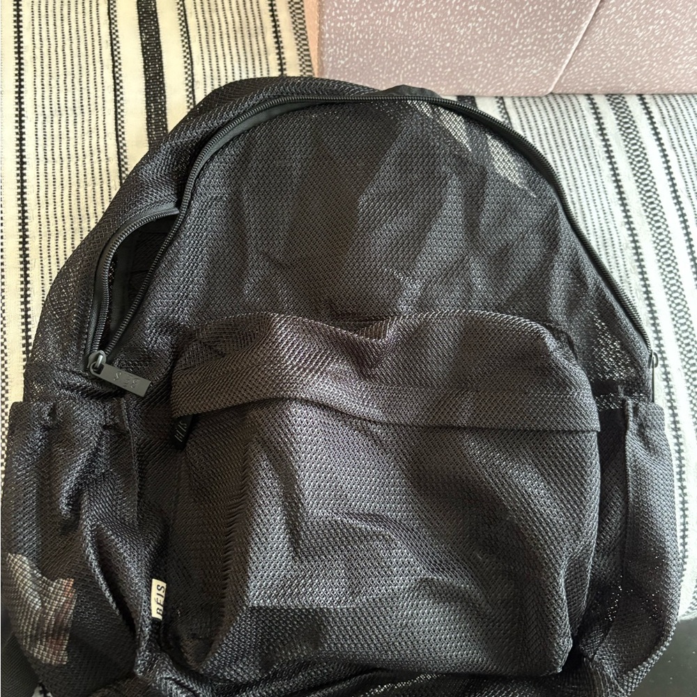 Stylish Black Mesh Backpack